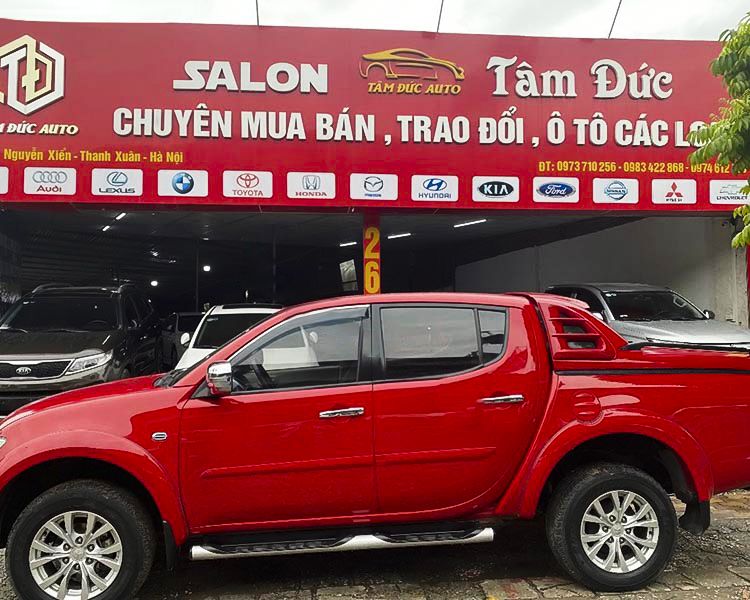 Mitsubishi Triton   4x4AT  2014 - Bán xe Mitsubishi Triton 4x4AT đời 2014, màu đỏ, nhập khẩu nguyên chiếc 