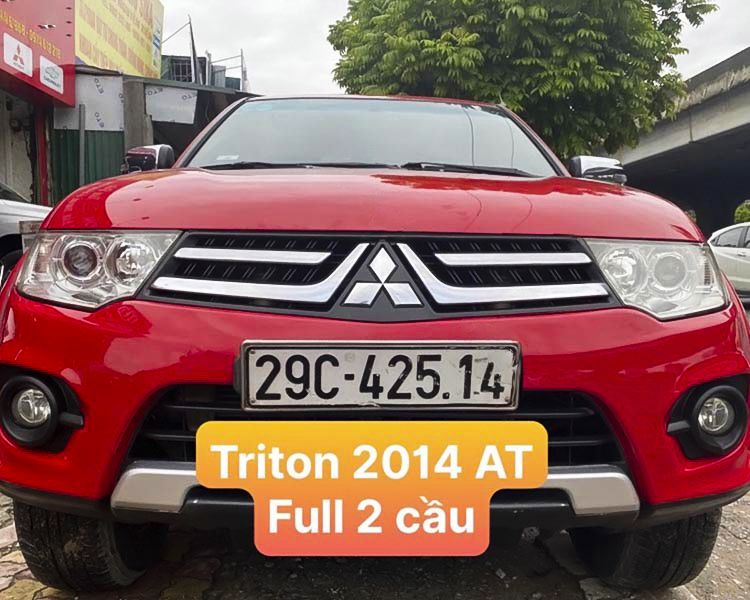 Mitsubishi Triton   4x4AT  2014 - Bán xe Mitsubishi Triton 4x4AT đời 2014, màu đỏ, nhập khẩu nguyên chiếc 