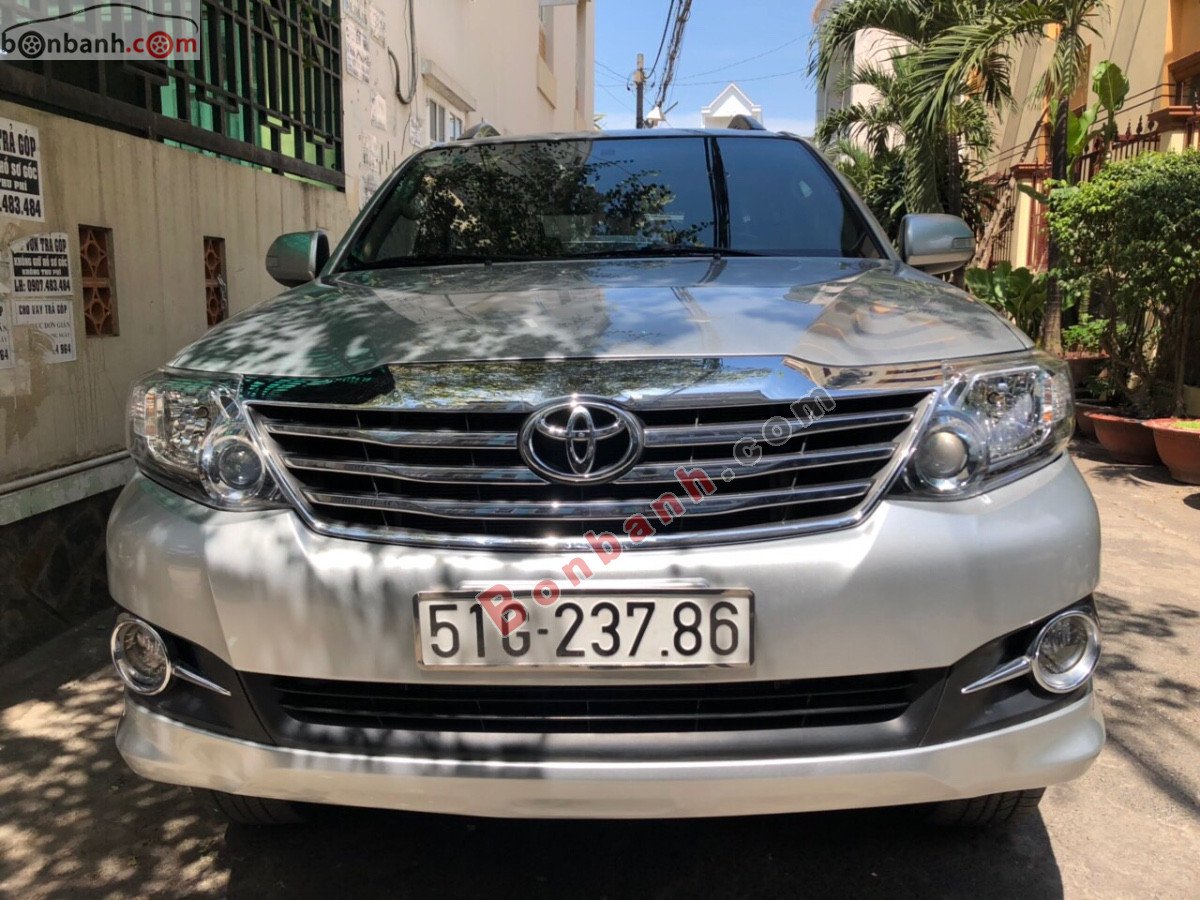 Toyota Fortuner   2.7V  2016 - Bán ô tô Toyota Fortuner 2.7V 2016, màu bạc, giá chỉ 655 triệu