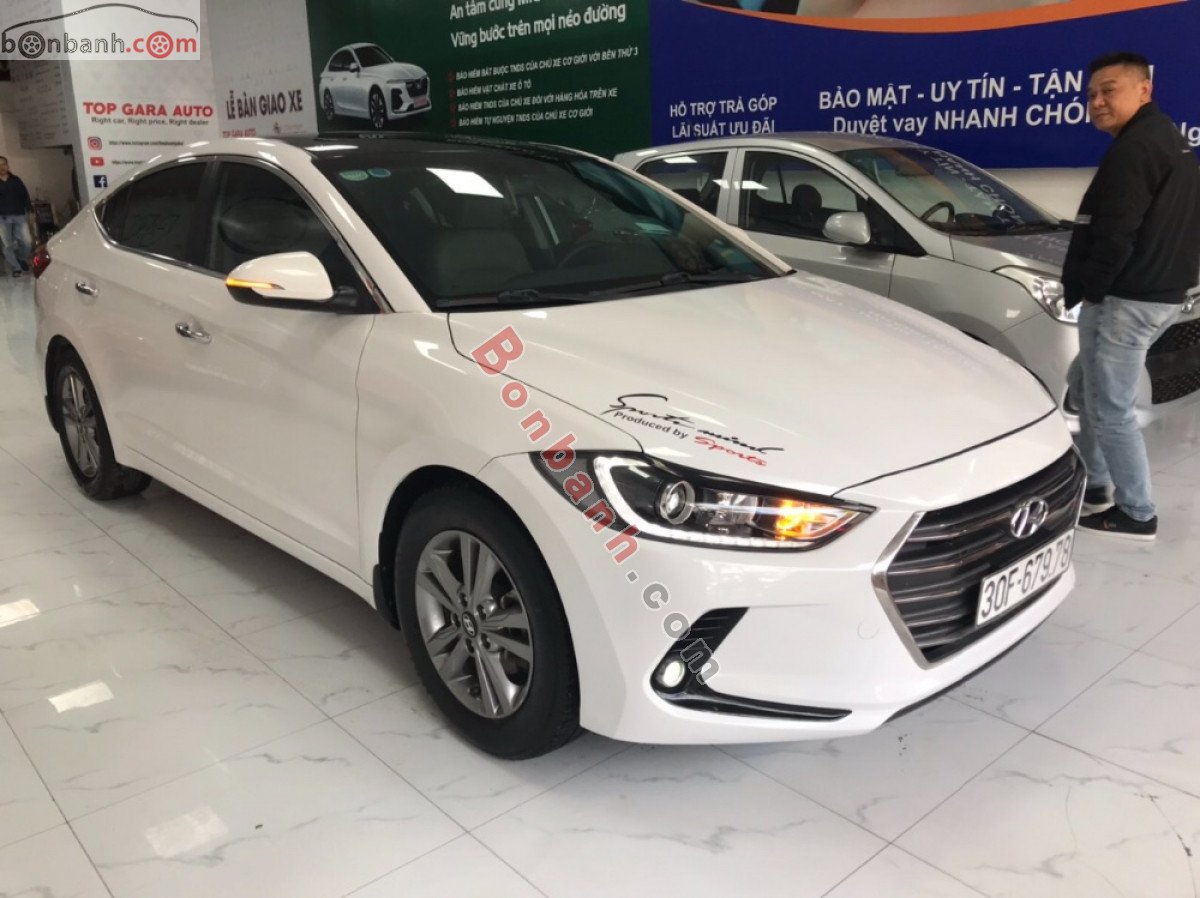 Hyundai Elantra   1.6 AT 2018 - Xe Hyundai Elantra 1.6 AT đời 2018, màu trắng