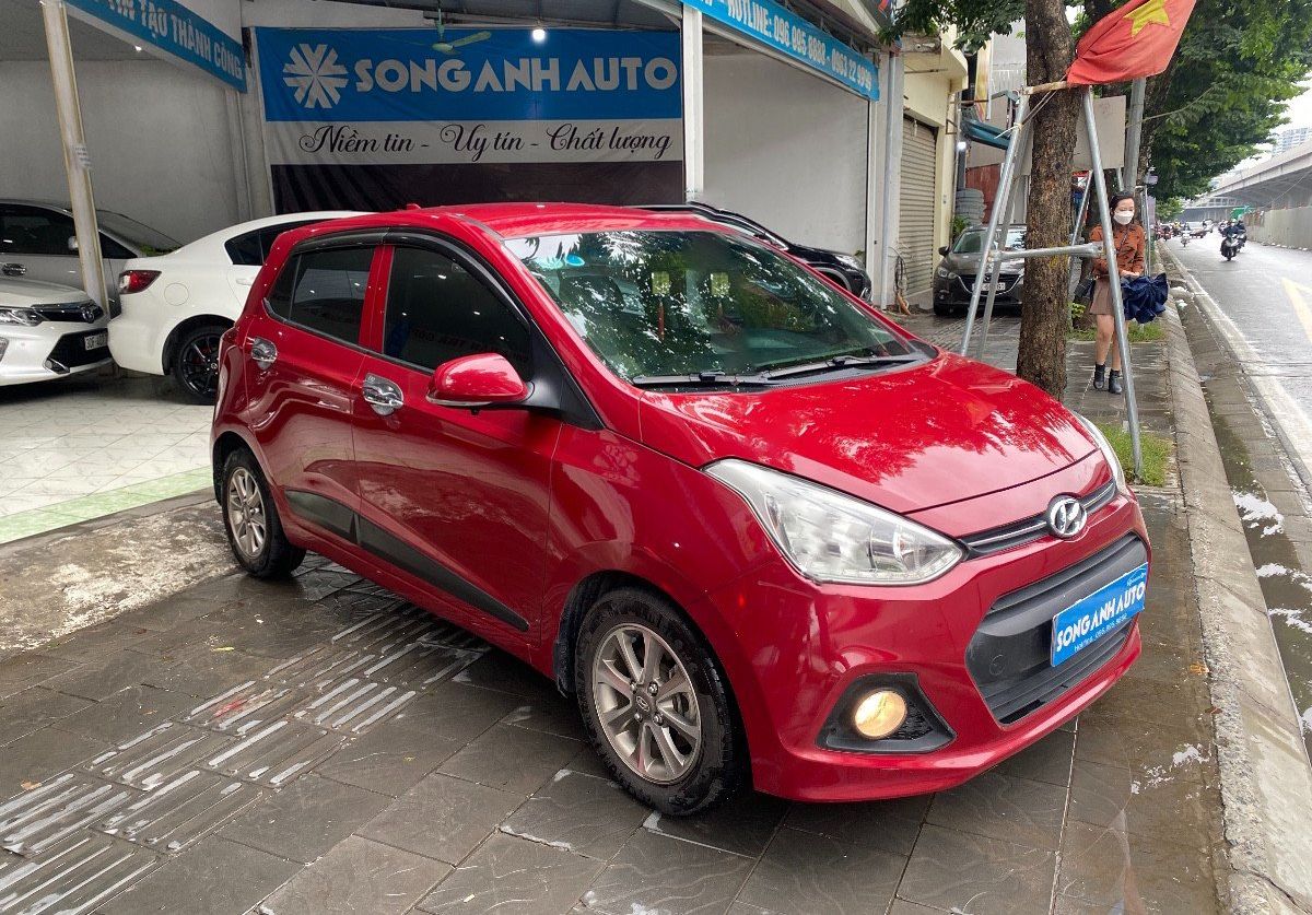 Hyundai Grand i10   1.0AT  2015 - Bán xe Hyundai Grand i10 1.0AT đời 2015, màu đỏ, nhập khẩu nguyên chiếc số tự động, 289 triệu