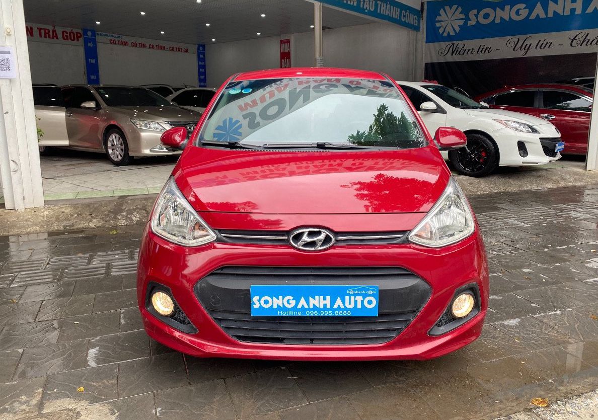 Hyundai Grand i10   1.0AT  2015 - Bán xe Hyundai Grand i10 1.0AT đời 2015, màu đỏ, nhập khẩu nguyên chiếc số tự động, 289 triệu