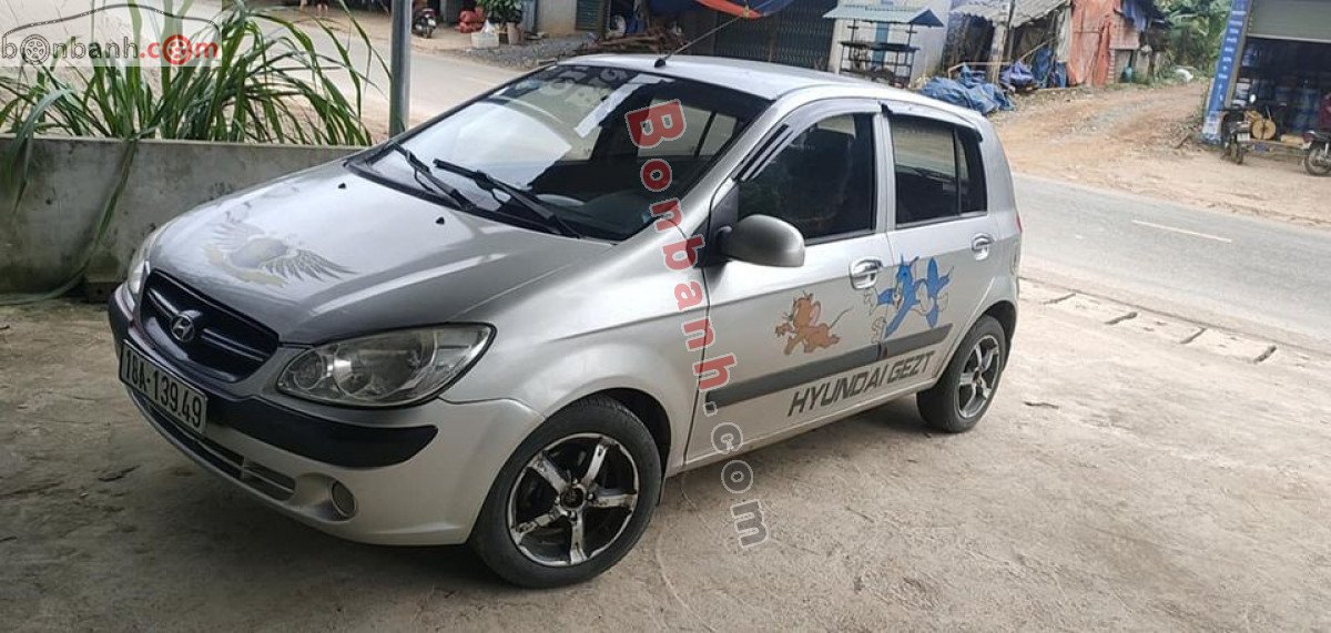 Hyundai Getz   1.1 MT  2009 - Bán xe Hyundai Getz 1.1 MT sản xuất năm 2009, màu bạc, nhập khẩu  