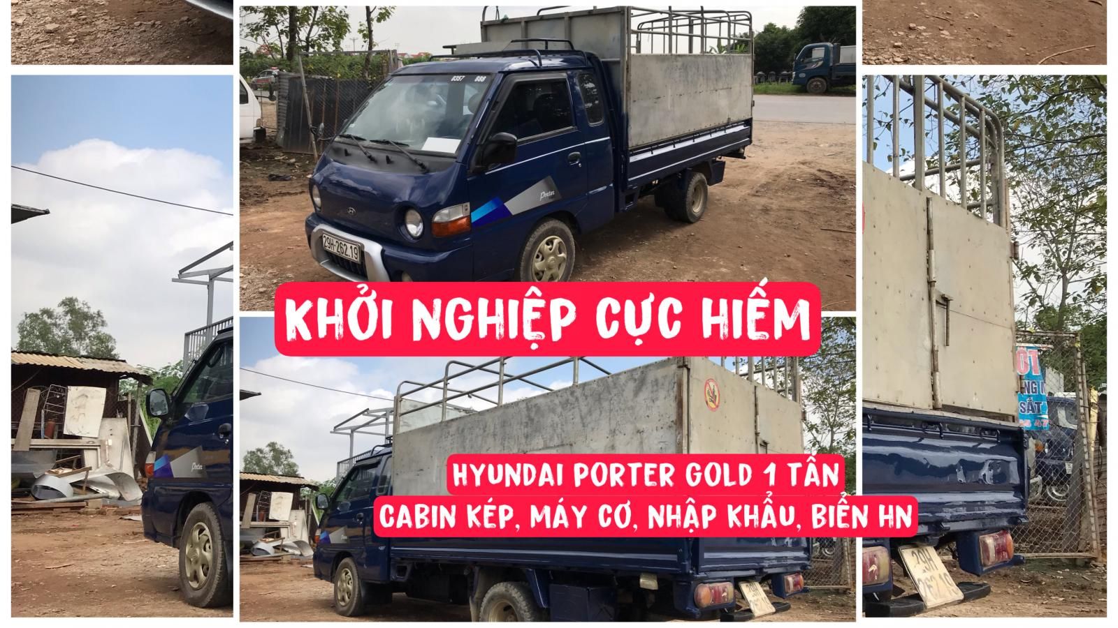 Hyundai Porter 2003 - Hiếm Hyundai Porter Gold nhập khẩu 1 tấn Cabin kép Máy cơ biển Hà Nội