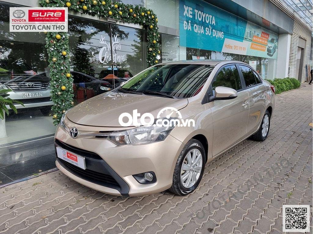 Toyota Vios  1.5E  2016 - Cần bán lại xe Toyota Vios 1.5E sản xuất 2016, màu vàng