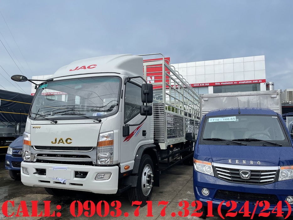 Xe tải 5 tấn - dưới 10 tấn 2021 - Xe tải Jac N900 mui bạt. Bán xe tải Jac N900 thùng mui bạt