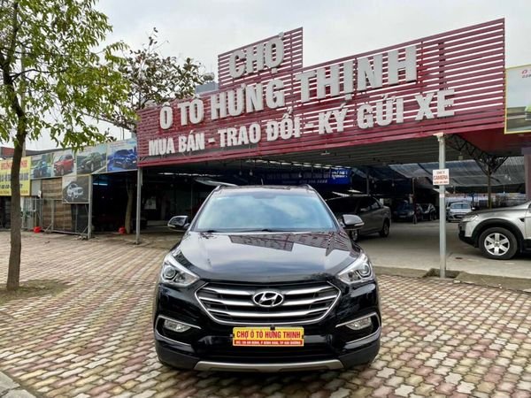 Hyundai Santa Fe 2017 - Xe Hyundai Santa Fe 2.2L AT 4WD năm 2017, màu đen, giá chỉ 890 triệu