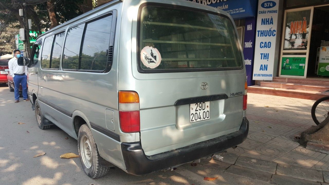 Toyota Hiace 2002 - Cần bán gấp Toyota Hiace sản xuất năm 2002 tải van 6 chỗ, màu xanh, đăng kiểm còn