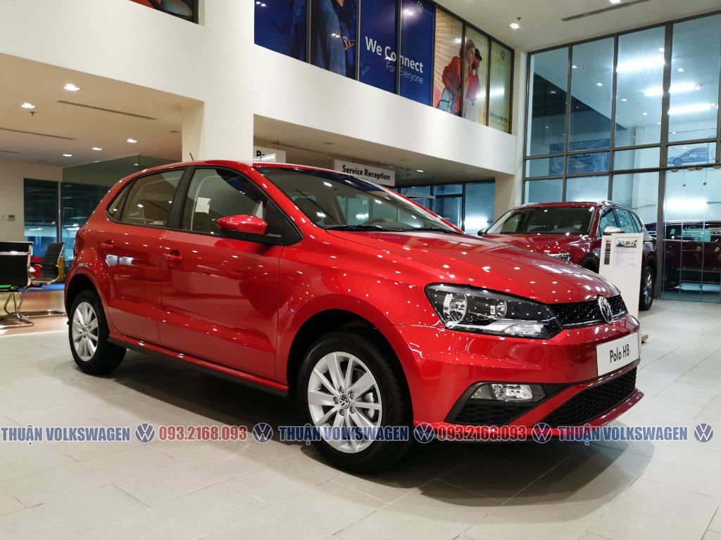 Volkswagen Polo 2021 - [Volkswagen Buôn Ma Thuột ] xe Đức nhập 100% Polo Hatchback màu đỏ Sunset phù hợp gia đình nhỏ, các chị em phụ nữ