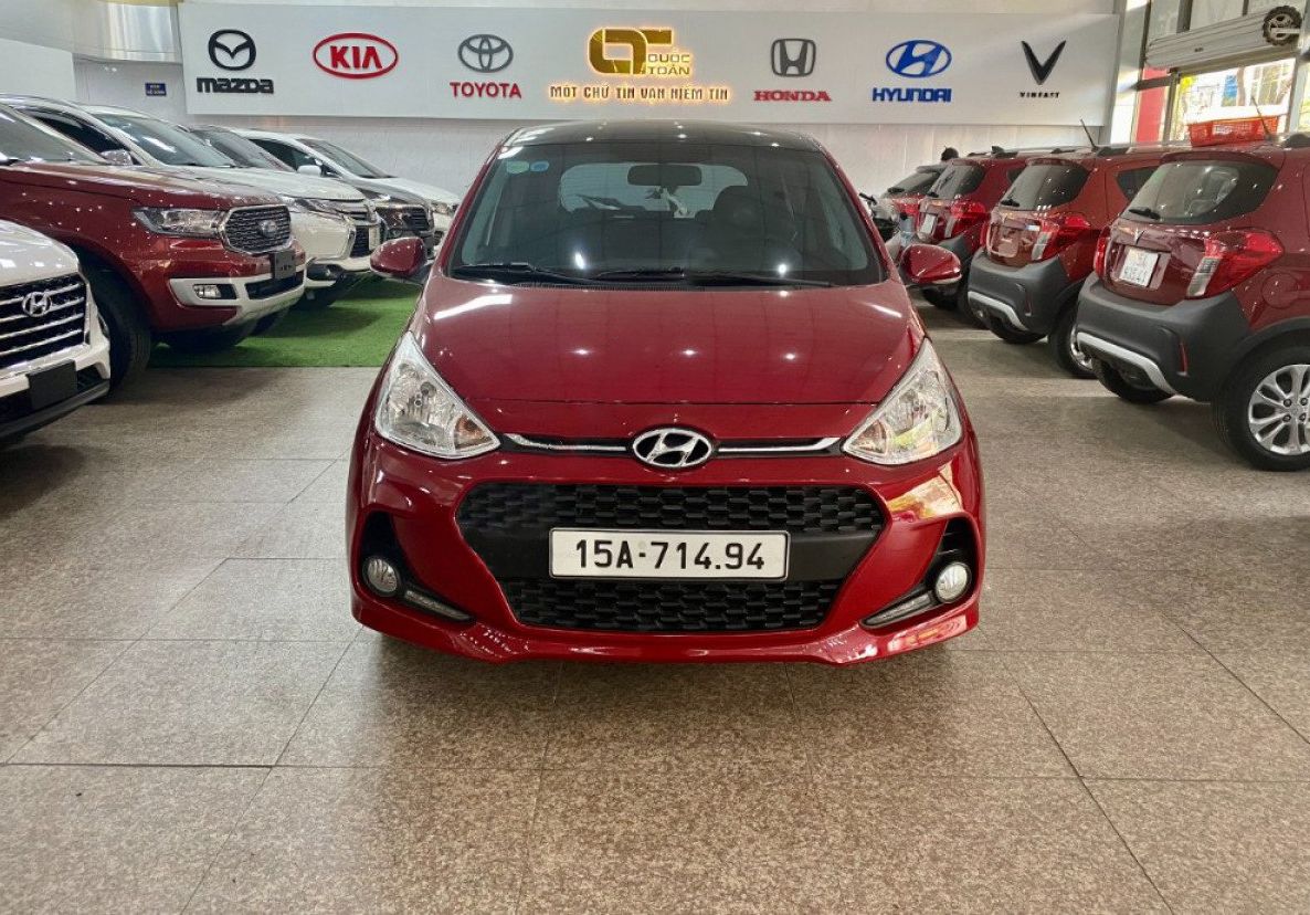 Hyundai Grand i10 2019 - Bán xe Hyundai Grand i10 1.2AT năm 2019, màu đỏ số tự động, giá tốt