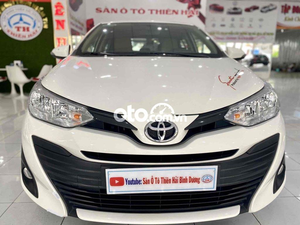 Toyota Vios 2019 - Bán ô tô Toyota Vios 1.5E CVT 2019, màu trắng xe gia đình, 445 triệu