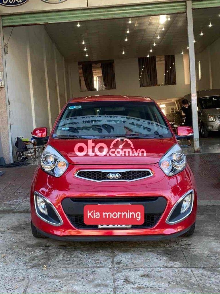 Kia Morning 2014 - Cần bán Kia Morning S 1.25 AT sản xuất 2014, màu đỏ số tự động