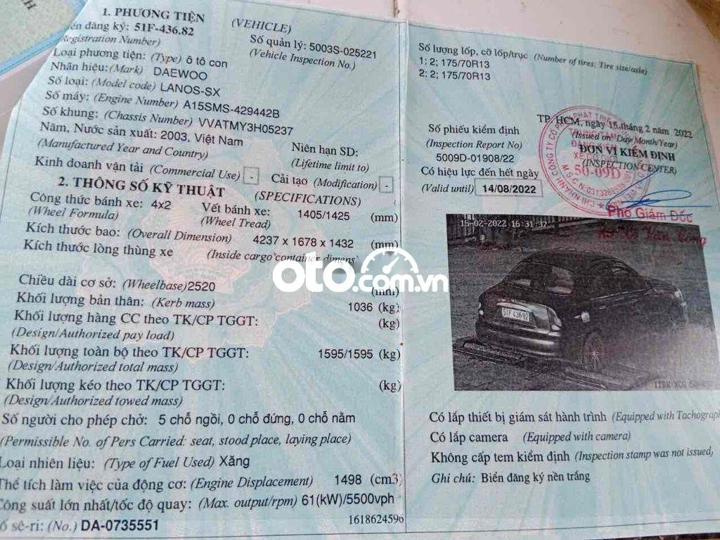 Daewoo Lanos 2003 - Cần bán Daewoo Lanos sản xuất 2003, màu đỏ