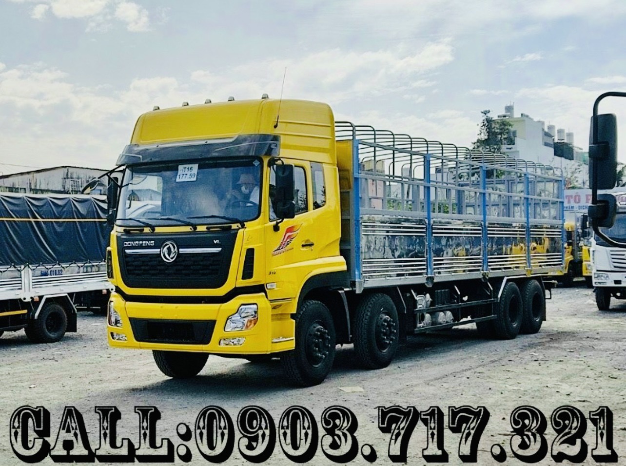 Bán xe tải Dongfeng 4 chân nhập khẩu 17T9 nóc cao giá nhà máy