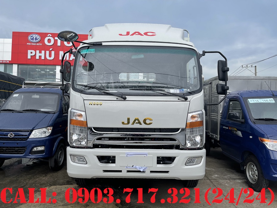 Xe tải 5 tấn - dưới 10 tấn 2022 - Bán xe tải Jac N900 tải 9T1 thùng 7m máy Cummins siêu bền 