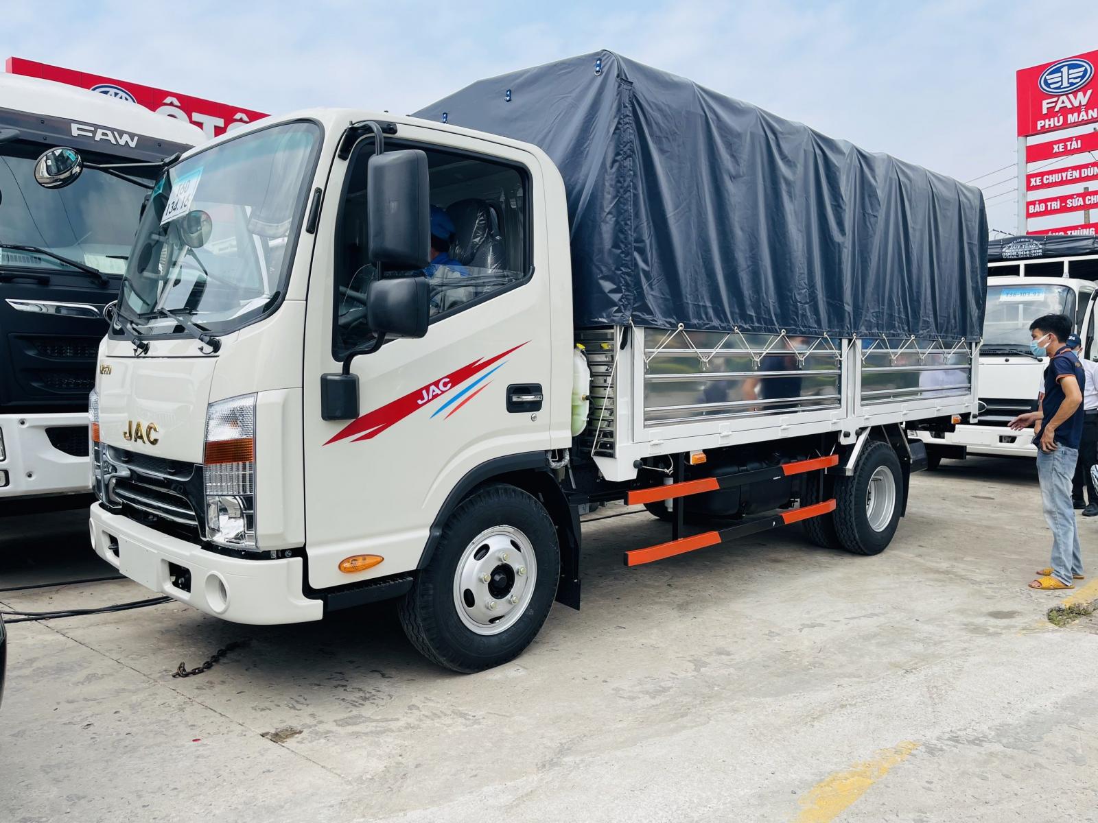 2022 - Hỗ trợ trả góp xe tải Jac 3T5 N350S thùng 4m3 - Máy Cummins