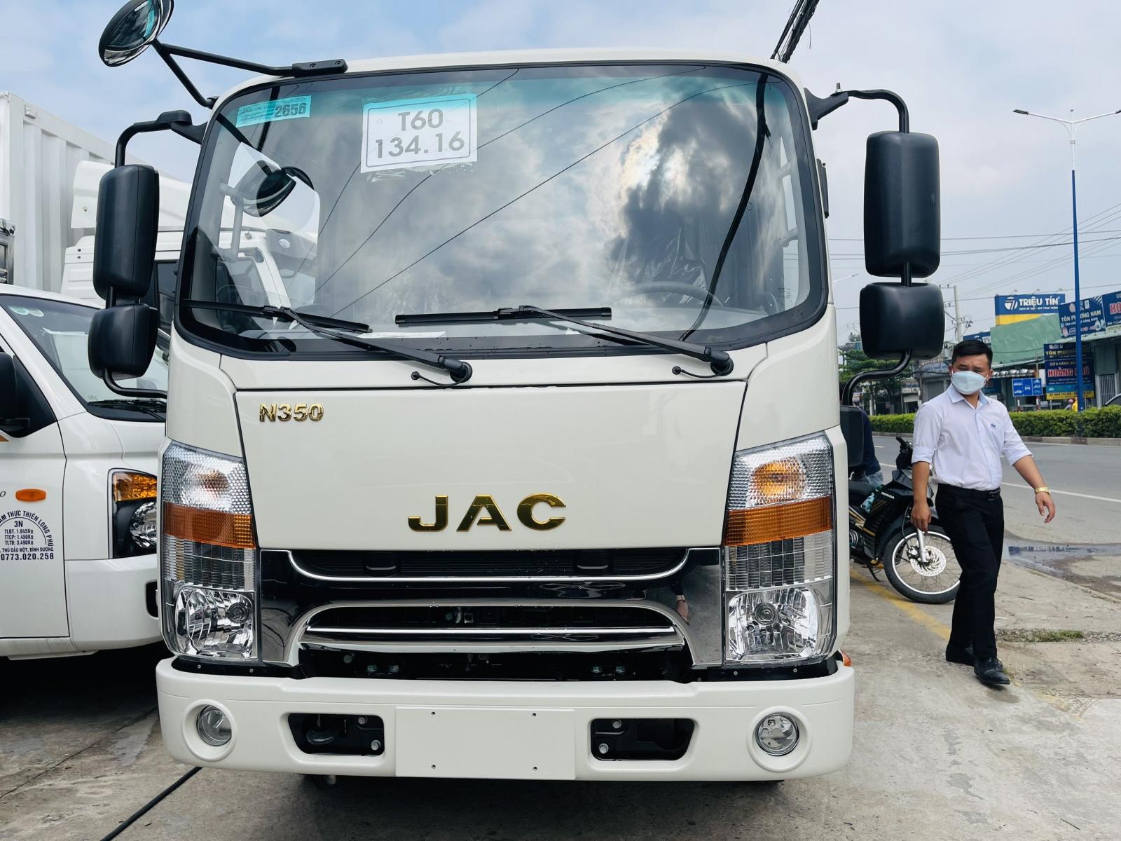 2022 - Hỗ trợ trả góp xe tải Jac 3T5 N350S thùng 4m3 - Máy Cummins