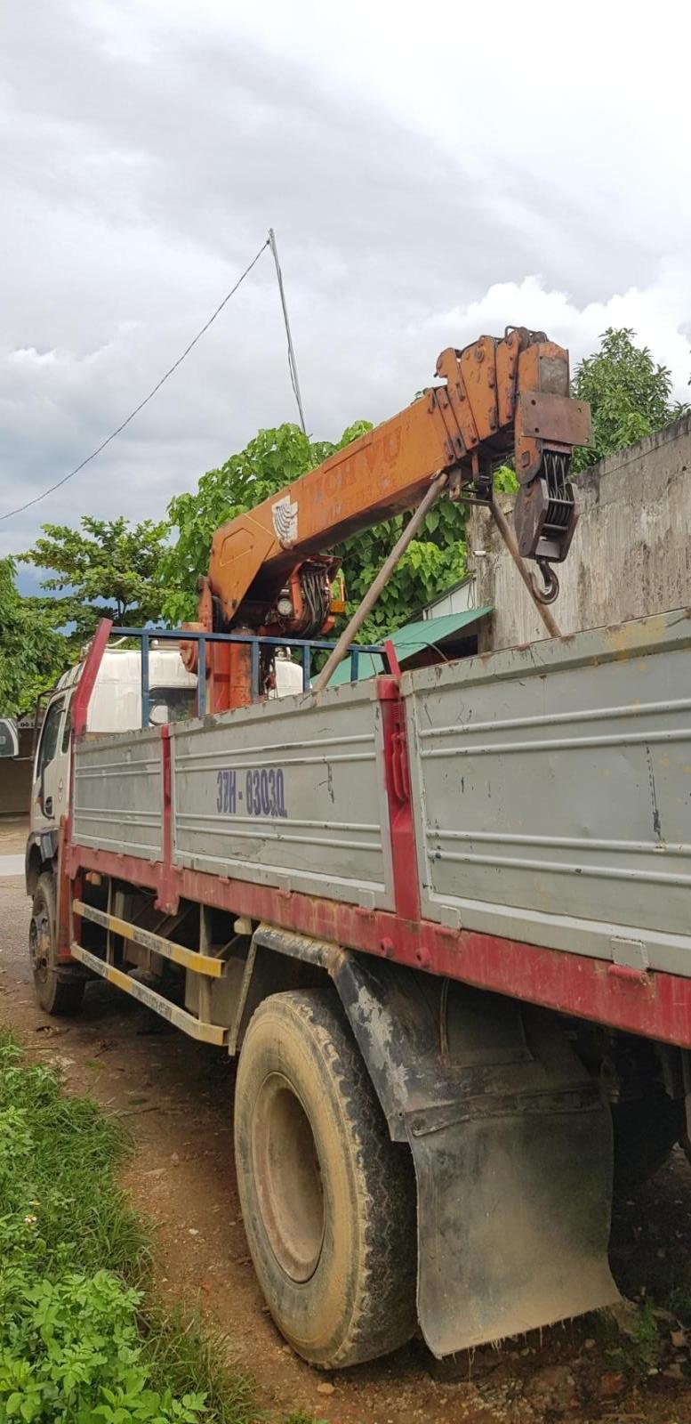 Fuso Xe ben 2009 - Cẩu tự hành Cửu Long 7 tấn cần 6 đốt