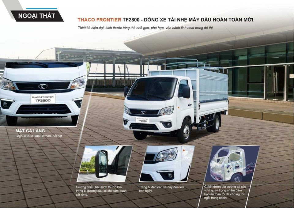Thaco TF2800 2022 - Cần bán xe tải Thaco FRONTIER TF2800 2022, màu trắng