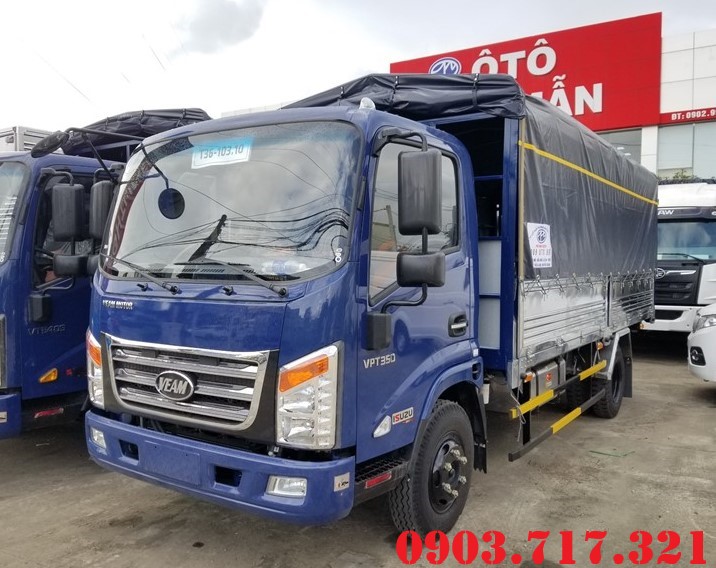 Xe tải 2,5 tấn - dưới 5 tấn 2022 - Xe tải VEAM VPT350. Bán xe tải VEAM VPT350 thùng bạt dài 4m88 giá ưu đãi