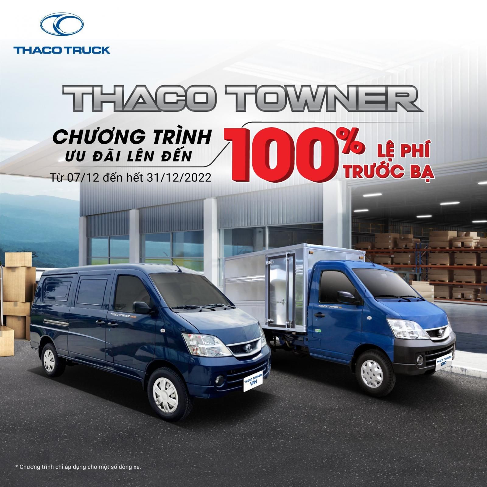 Thaco TOWNER 2022 - Xe tải nhẹ 1 tấn Thaco Towner 990 2022