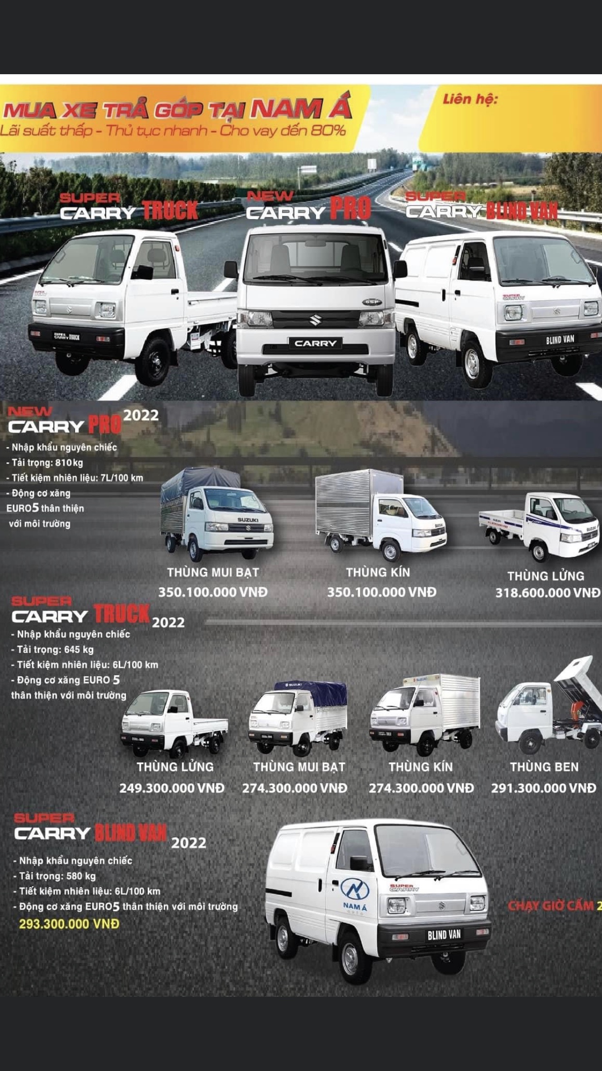 Suzuki Super Carry Pro 2022 - Suzuki Carry nhiều mẫu thùng phù hợp mọi mặt hàng
