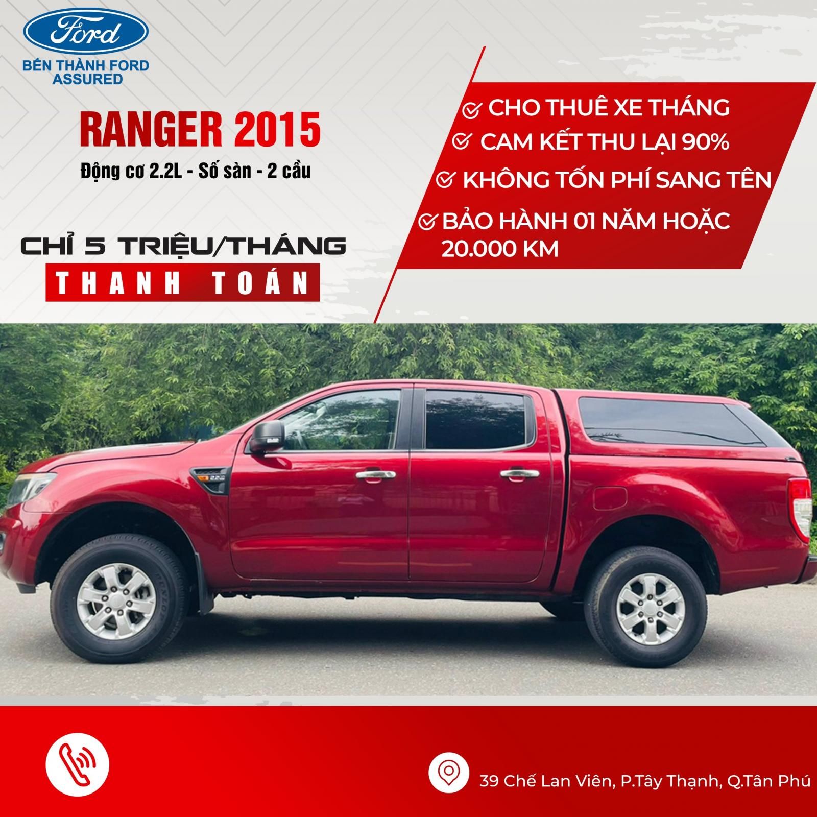 Ford Ranger 2015 - Phụ kiện đi kèm: Nắp thùng cao, dán phim, ghế da, lót sàn, bọc trần