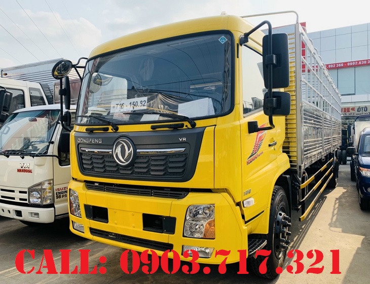 Xe tải 5 tấn - dưới 10 tấn 2021 - Bán xe tải DongFeng Hoàng Huy B180 nhập khẩu thùng 9m7 giao xe ngay