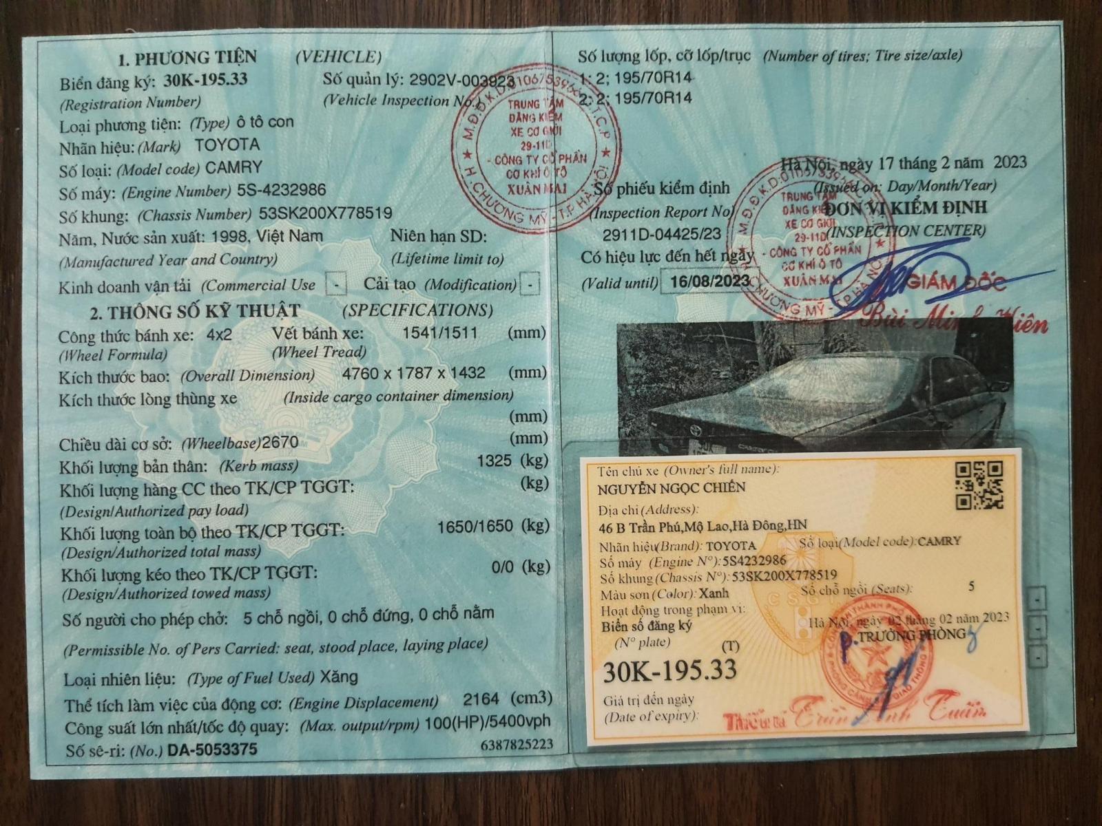 Toyota Camry 1998 - Xe cực đẹp, giá 168tr