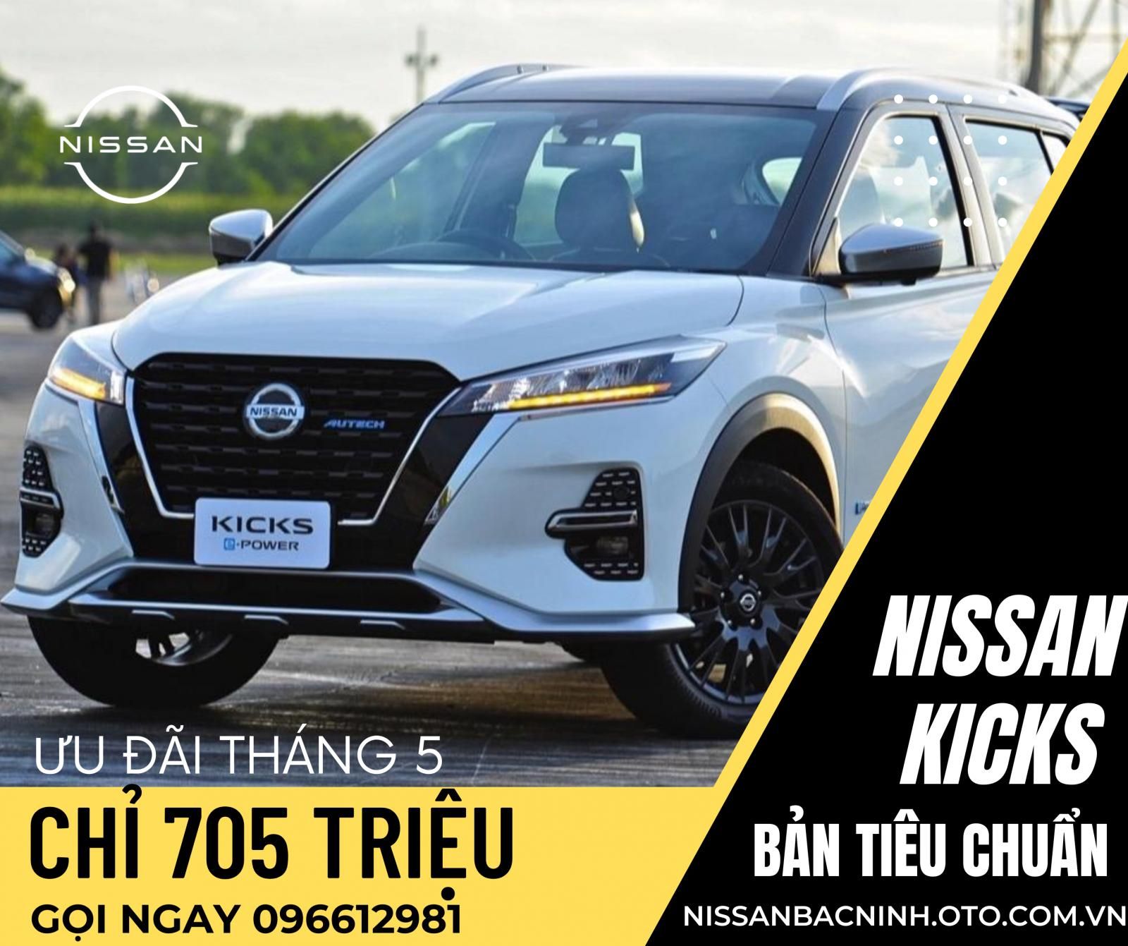 Nissan Kicks 2023 - Bản tiêu chuẩn, tặng 100% lệ phí trước bạ