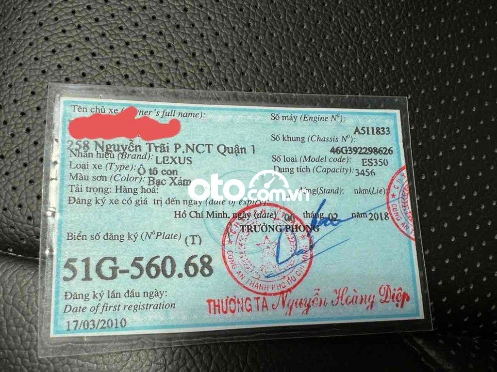 Lexus ES 350 Bán   350 2008 DK lần đầu 2010 2008 - Bán Lexus ES 350 2008 DK lần đầu 2010