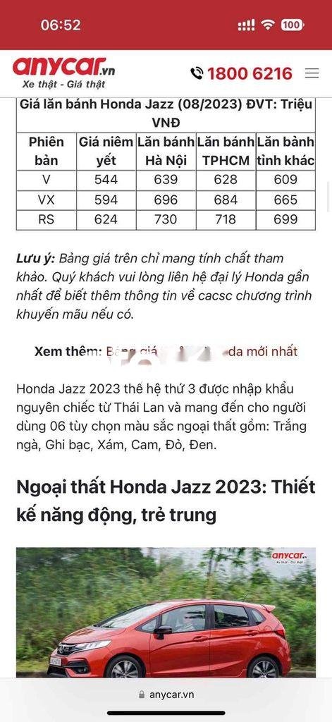 Honda Jazz cần bán   rs 10/2022 lh *** 2022 - cần bán honda jazz rs 10/2022 lh ***