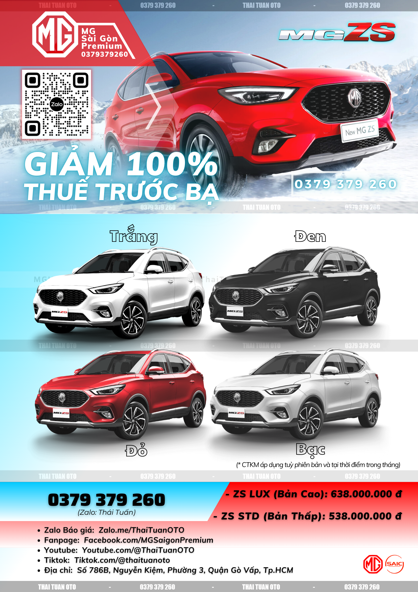 MG ZS STD, LUX 2023 - MG ZS MỚI 2023 NHẬP THÁI (8O-1OO TR nhận xe)