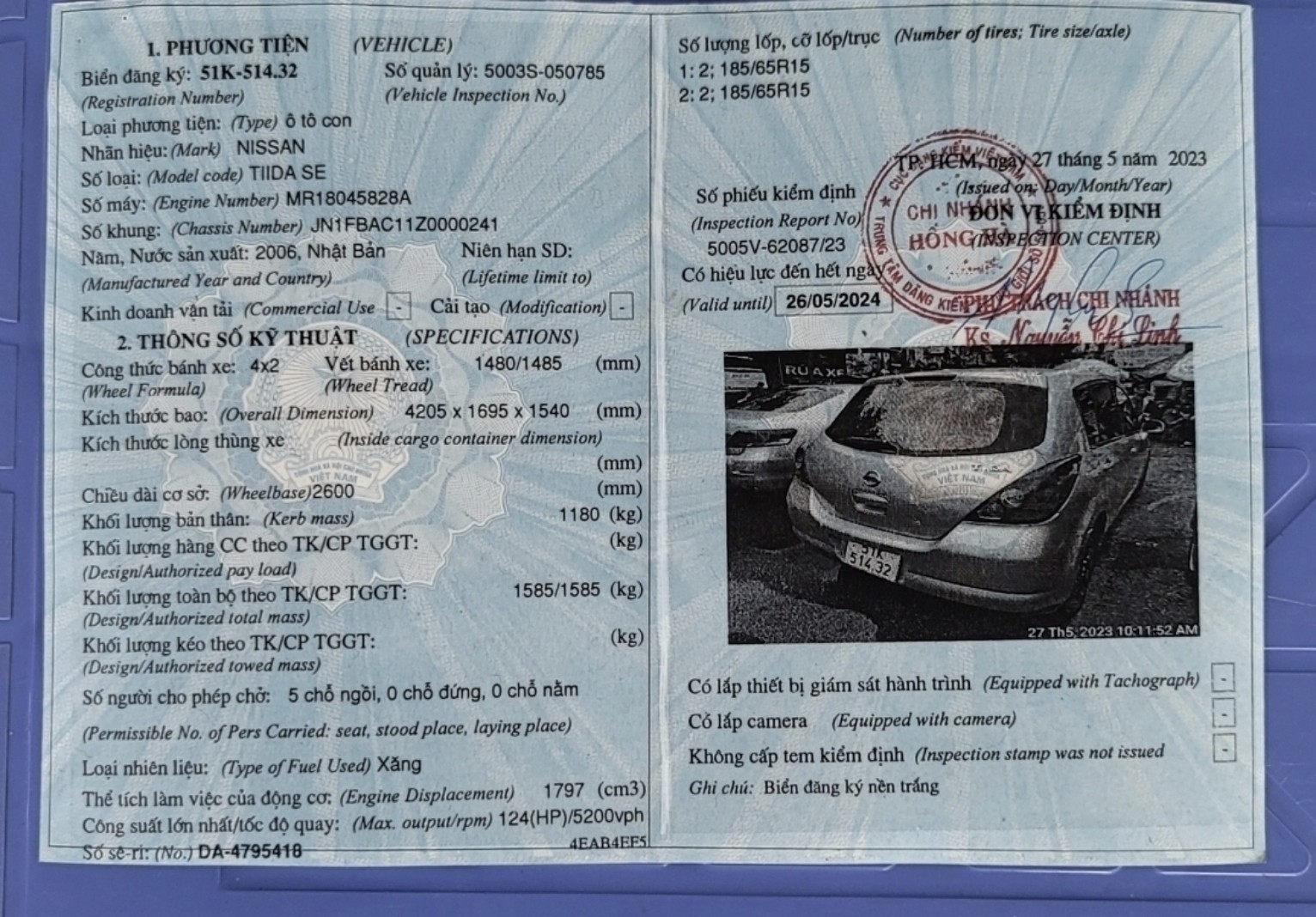 Nissan Tiida 2006 - Chính chủ bán Xe NISSAN TIIDA sx năm 2006 -Nhật Bản 