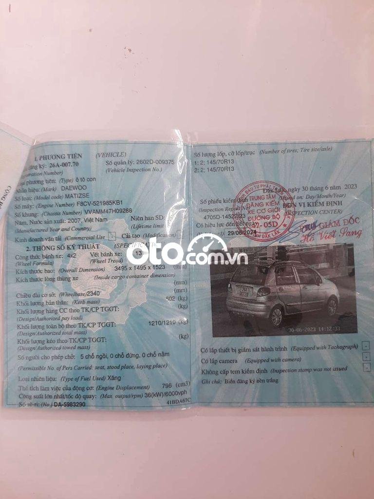 Daewoo Matiz Bán  2007.Mới đăng kiểm 1 năm 2007 - Bán Matiz 2007.Mới đăng kiểm 1 năm
