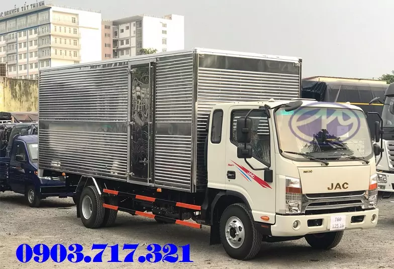 Xe tải 5 tấn - dưới 10 tấn 2023 - Bán xe tải Jac N650 Plus 6T4 thùng kín giao ngay khuyến mãi hấp dẫn 