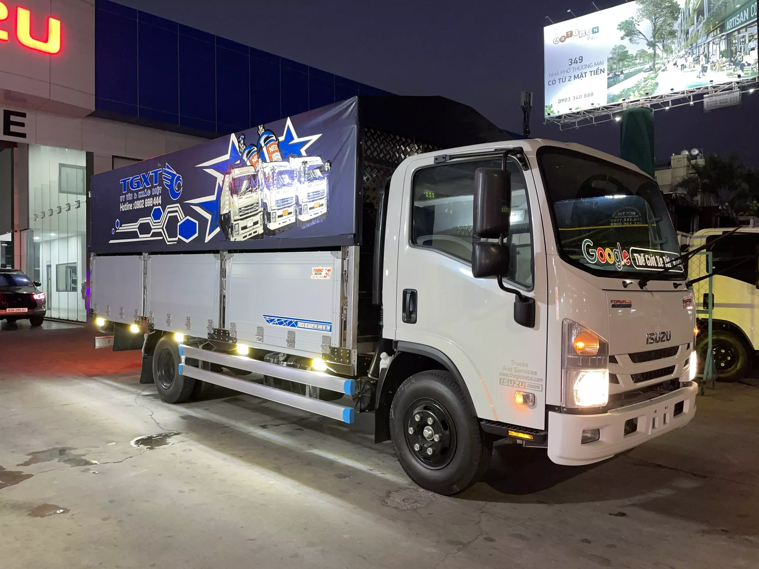 Xe tải 2,5 tấn - dưới 5 tấn 2024 - xe tải isuzu 3,5 tấn thùng mui bạt