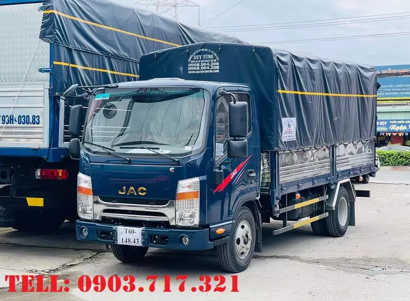 Xe tải 2,5 tấn - dưới 5 tấn 2023 - Bán xe tải Jac N350S máy Mỹ Cummins 90HP thùng dài 4.36m giá ưu đãi 