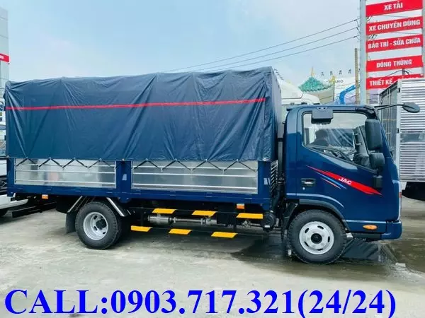 Xe tải 2,5 tấn - dưới 5 tấn 2023 - Bán xe tải Jac N350S máy Mỹ Cummins 90HP thùng dài 4.36m giá ưu đãi 