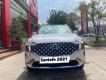 Hyundai Santa Fe 2021 - Xe màu trắng nội thất ghế da