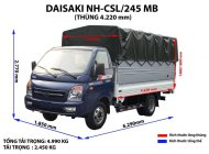 Xe tải 1,5 tấn - dưới 2,5 tấn 2018 - Bán xe tải DaiSaKi 2T45 động cơ Isuzu, hỗ trợ vay 80% giá trị xe giá 290 triệu tại Tiền Giang