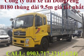 Xe tải 5 tấn - dưới 10 tấn 2019 - Xe tải DongFeng Euro 5 (Xe tải DongFeng B180) thùng bạt dài 9m5, thùng kín dài 9m7 giá 990 triệu tại Bình Dương