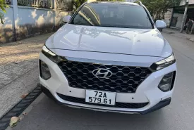Hyundai Santa Fe 2.2 HTRAC 2019 - Hyundai Santafe 2.2 HTRAC đời 2019 màu trắng giá 845tr  giá 845 triệu tại Tp.HCM