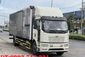 Xe tải 5 tấn - dưới 10 tấn 2025 - Bán xe tải Faw thùng kín Inox 9m9 nhập khẩu 2025 tải 7650Kg giá 999 triệu tại Bình Dương