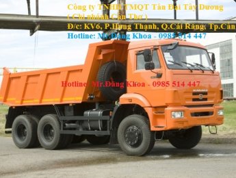 Xe tải Trên 10 tấn 2015 - Bán Ben KAMAZ 65111,14 tấn,280 mã lực,3 chân,3 cầu,nhập khẩu chính hãng