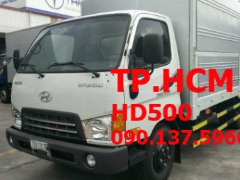 Thaco HYUNDAI HD650 2016 - TP. HCM Hyundai HD650, màu trắng, nhập khẩu, 589tr thùng mui bạt, tôn đen