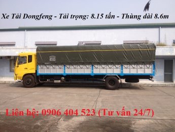 Xe tải 1000kg Dongfeng 2017 - Xe tải Dongfeng 8 tấn, thùng dài 9 mét, đời mới nhất