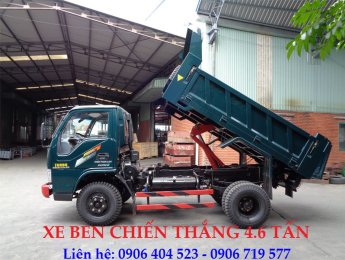 Xe tải 1250kg 2017 - Bán xe Ben Chiến Thắng 4.6 tấn trả góp, giá rẻ