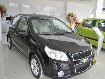 Chevrolet Aveo 1.5LT 2016 - Bán Chevrolet Aveo 1.5LT màu đen, xe mới hỗ trợ ngân hàng 80%