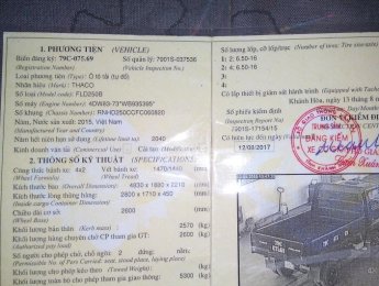 Thaco FORLAND 2015 - Cần bán xe tải ben Thaco Forland FLD250 đời 2015